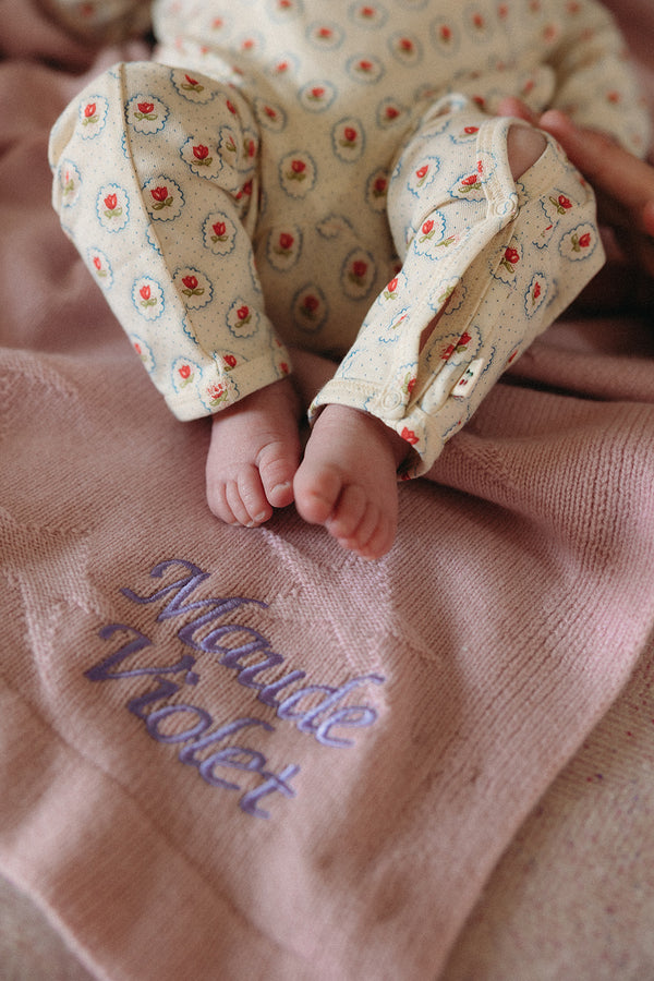 Cashmere Baby Blanket, Rose Pink