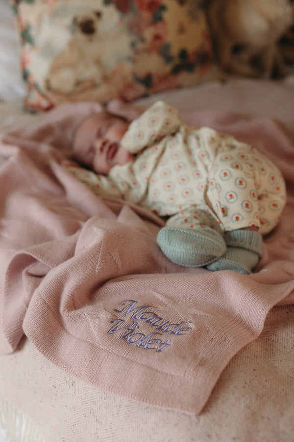 Cashmere Baby Blanket, Rose Pink