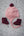 Cashmere Baby Bonnet, Coral with Damson Pom
