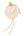 Cashmere Baby Bonnet, Ecru with Lemon Pom