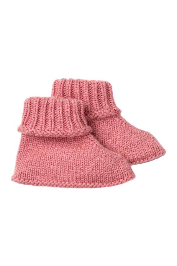 Cashmere Baby Bootees, Venetian Rose