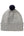 Children's Cashmere Beanie, Nickel with Navy Pom-Pom