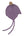 Cashmere Baby Bonnet, Purple Rain with Stoneage Pom