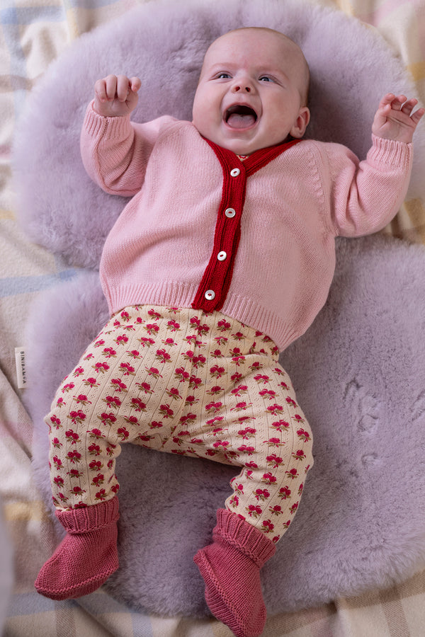 Cashmere Baby Bootees, Venetian Rose