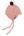 Cashmere Baby Bonnet, Coral with Damson Pom