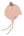 Cashmere Baby Bonnet, Peach with Lupin Pom