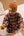 Cashmere Baby Bonnet, Toffee with Lupin Pom
