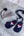 Children's Cashmere Beanie, Nickel with Navy Pom-Pom