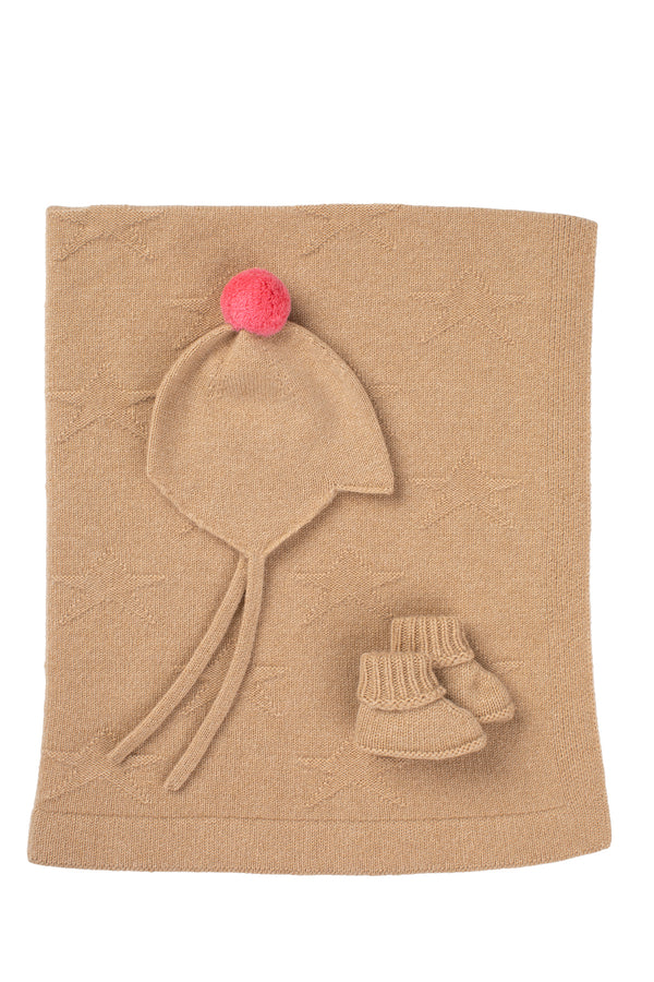 Cashmere Baby Gift Set, Camel